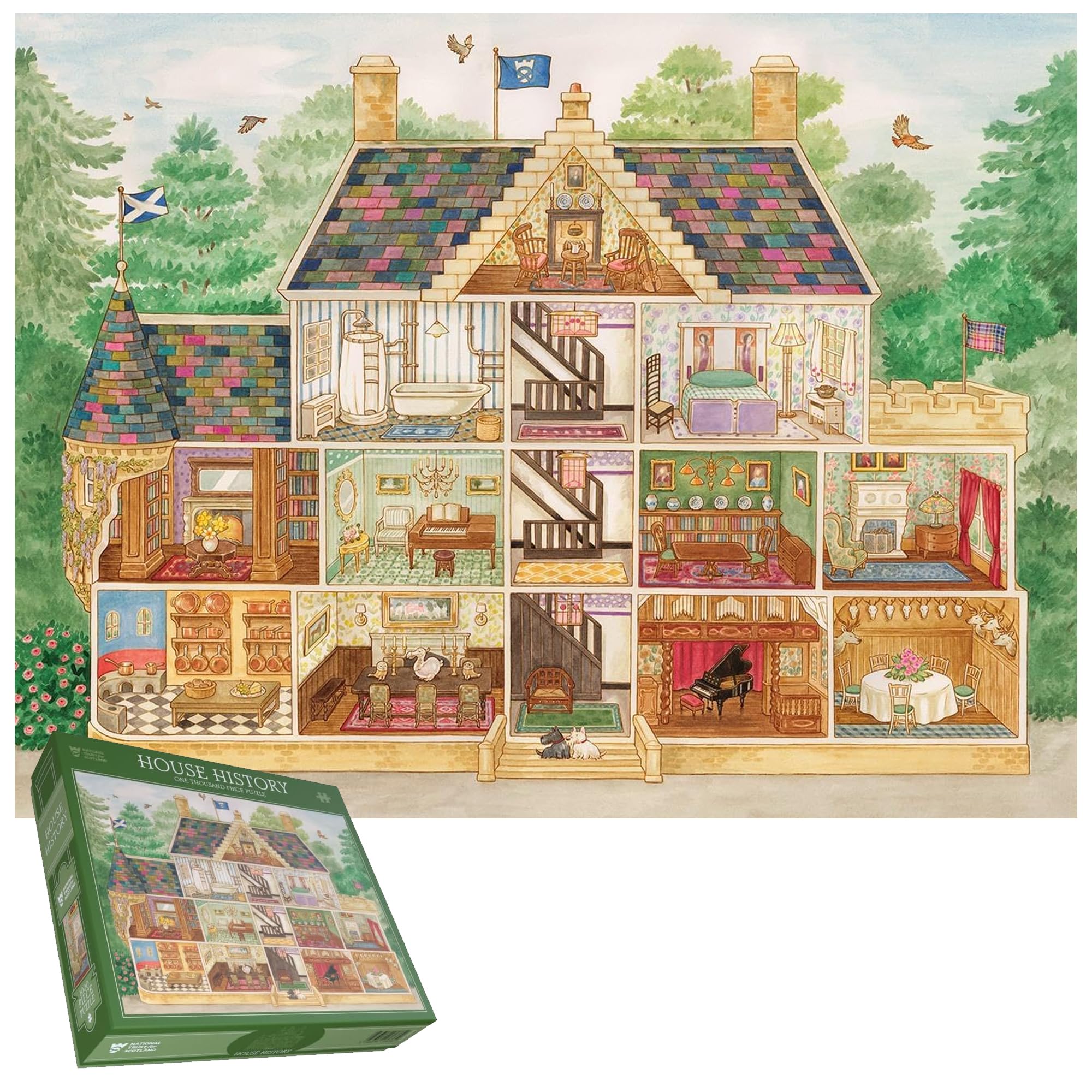 Explore Scotland’s Historic Interiors with This 1000-Piece Jigsaw Puzzle National Trust for Scotland Puzzle Featuring Iconic Rooms, Artifacts & Architectural Treasures