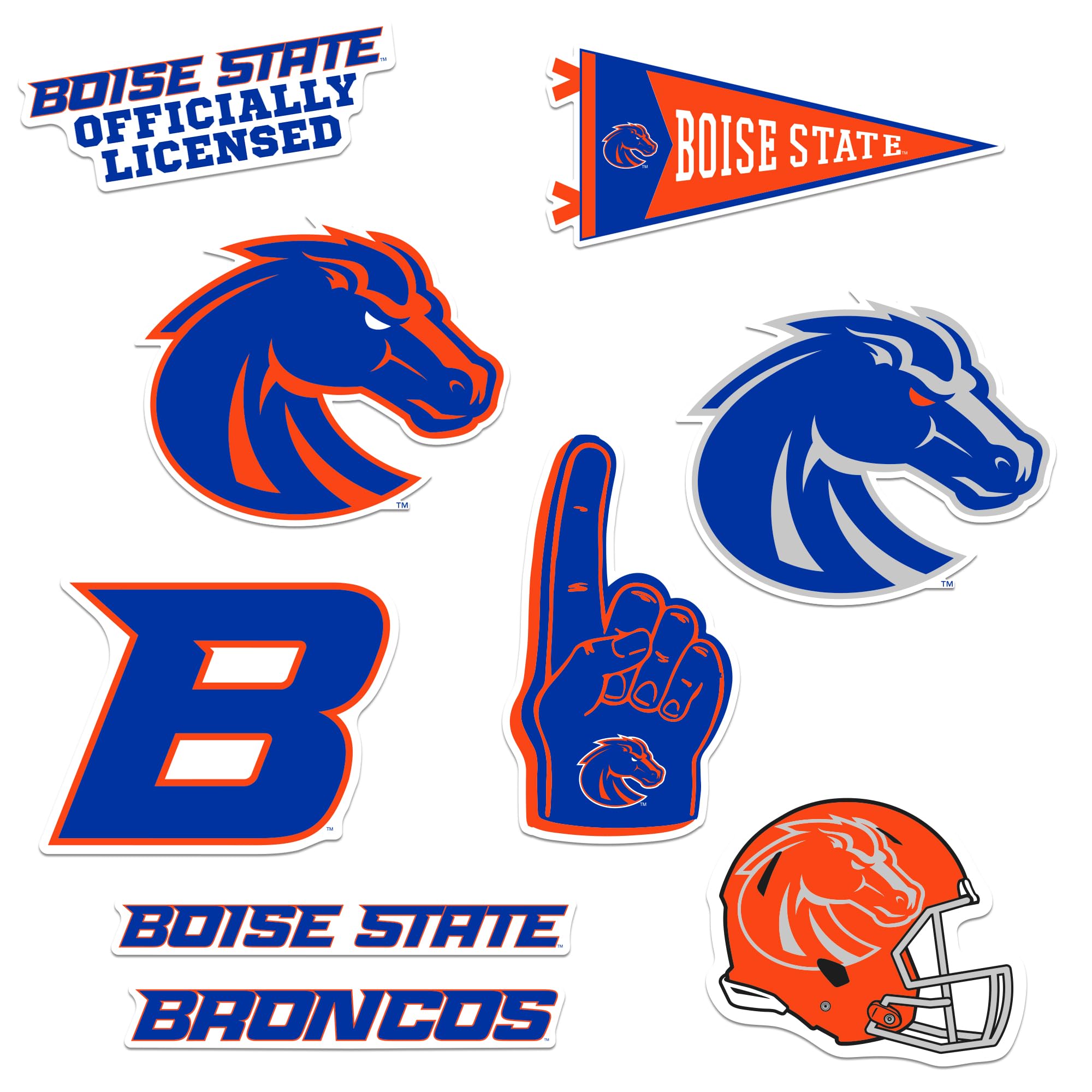 Boise State University 8ct Vinyl L Deluxe, Indoor/Outdoor, Set of 8