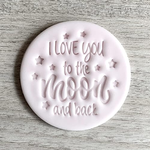 Miniatura 2 de I Love You To The Moon And Back Fondant - Sello de glaseado para galletas
