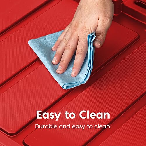 Miniatura 8 de IRIS USA - Caja de herramientas resistente de 12 galones con tapas, paquete de 4 unidades, fabricada en Estados Unidos, tapa con cerradura