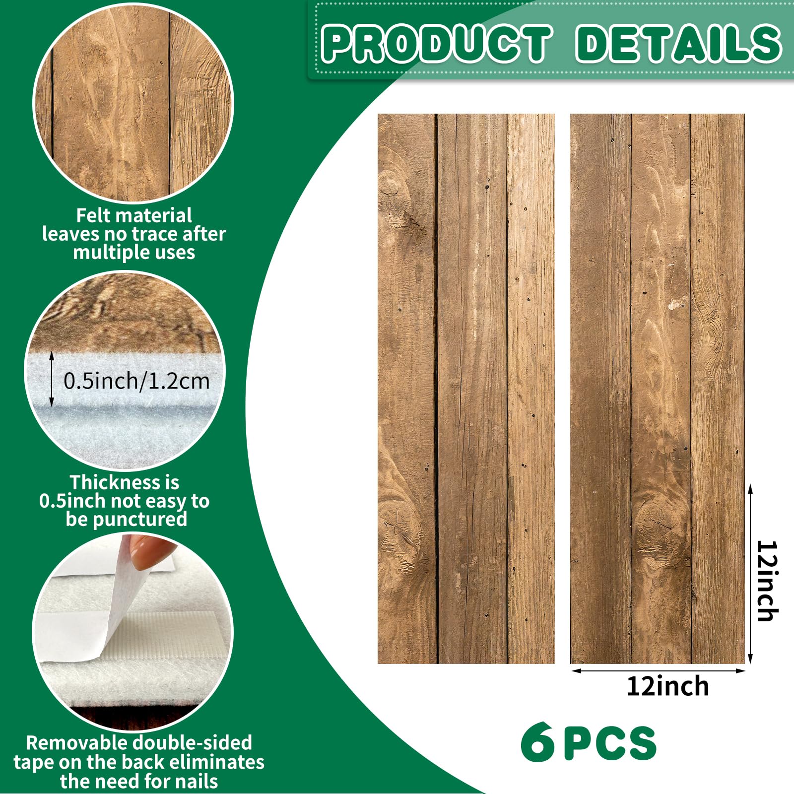 KEAGAN Protezione da parete per bersaglio freccette in feltro autoadesiva Spliced Wall Surround Board