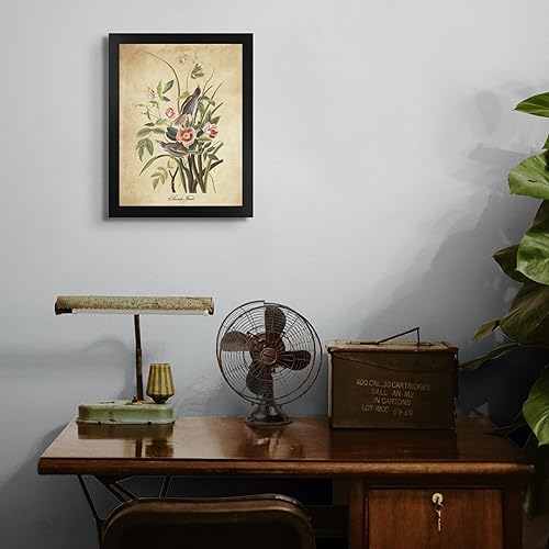 Vista 37 de Towee Bunting by James Audubon - Marco biselado negro de 12 x 16 pulgadas, decoración artística enmarcada para pared, reproducción de pinturas