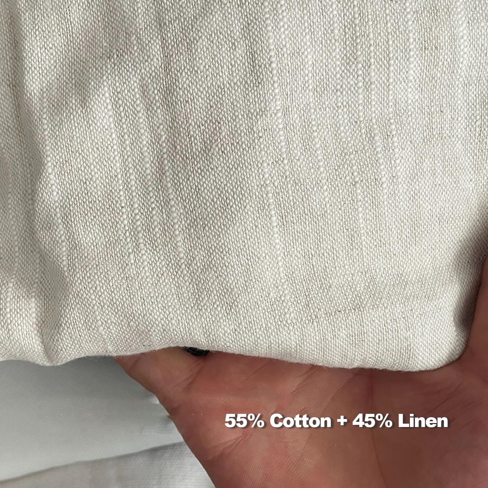 Cuscino per sedia Poang, moderno cuscino per poltrona con fodera sfoderabile, cuscino per poltrona multicolore, fodera per sedia in cotone e lino/poliestere,Beige