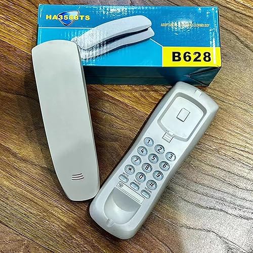 Miniatura 7 de Teléfono fijo Teléfono con cable Teléfono montado en la pared Mini Tamaño Teléfono fijo Teléfono de línea pequeña Teléfono alimentado por línea para