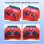 Upgraded VR Headset for Nintendo Switch & Switch OLED Model, Switch VR Virtual Boy Games Glasses with Adjustable HD Lenses and Head Strap with Rotary Button, Labo VR for Switch Accessory(Orange&Blue)