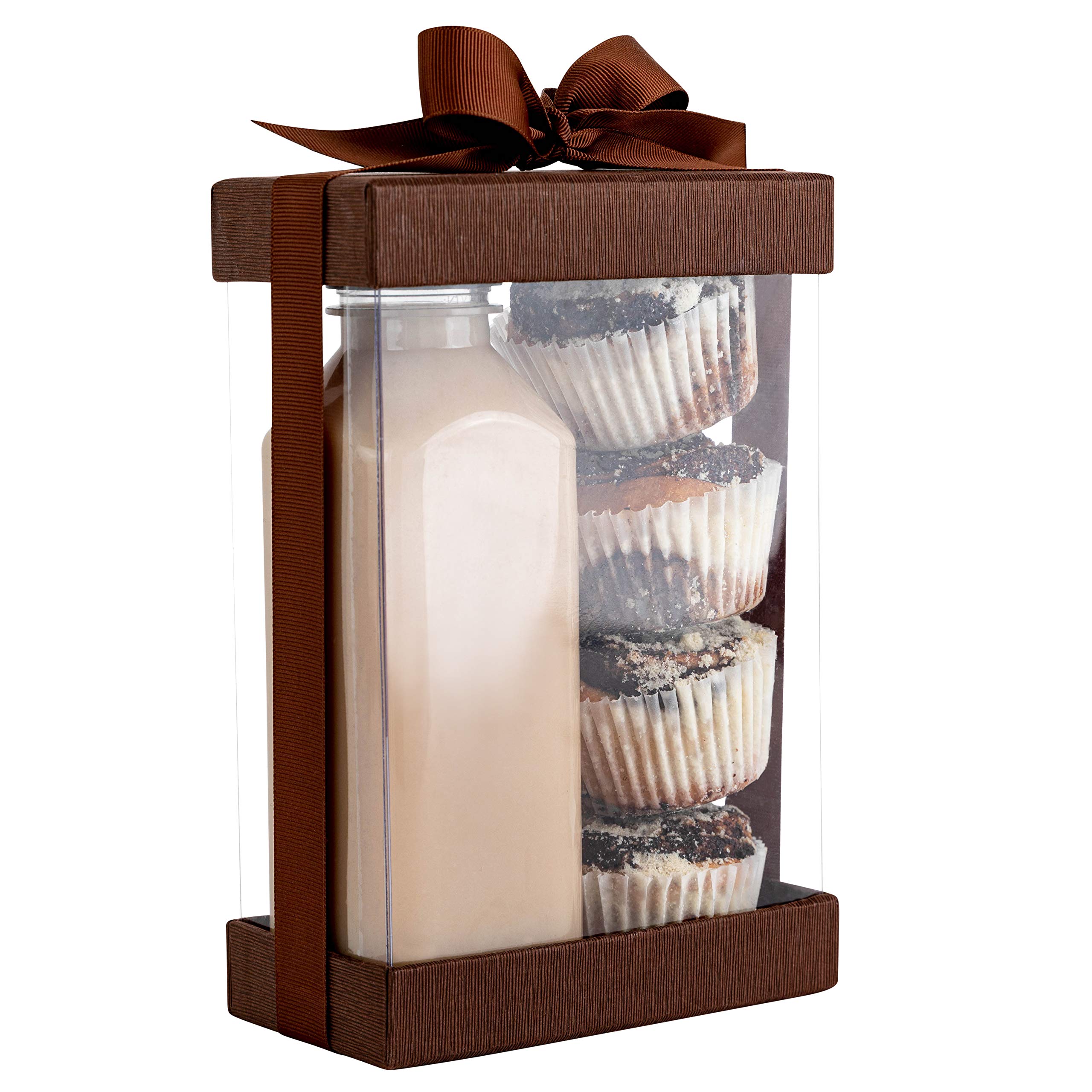 Clear Bakery Boxes - 6 Pack with Ribbon -2