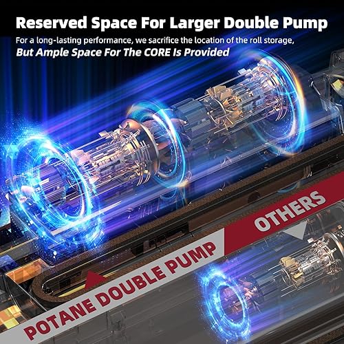 Miniatura 6 de Máquina selladora al vacío Potane de próxima generación, ahorro de vacío de alimentos de doble bomba con sistema de estado visual inteligente,