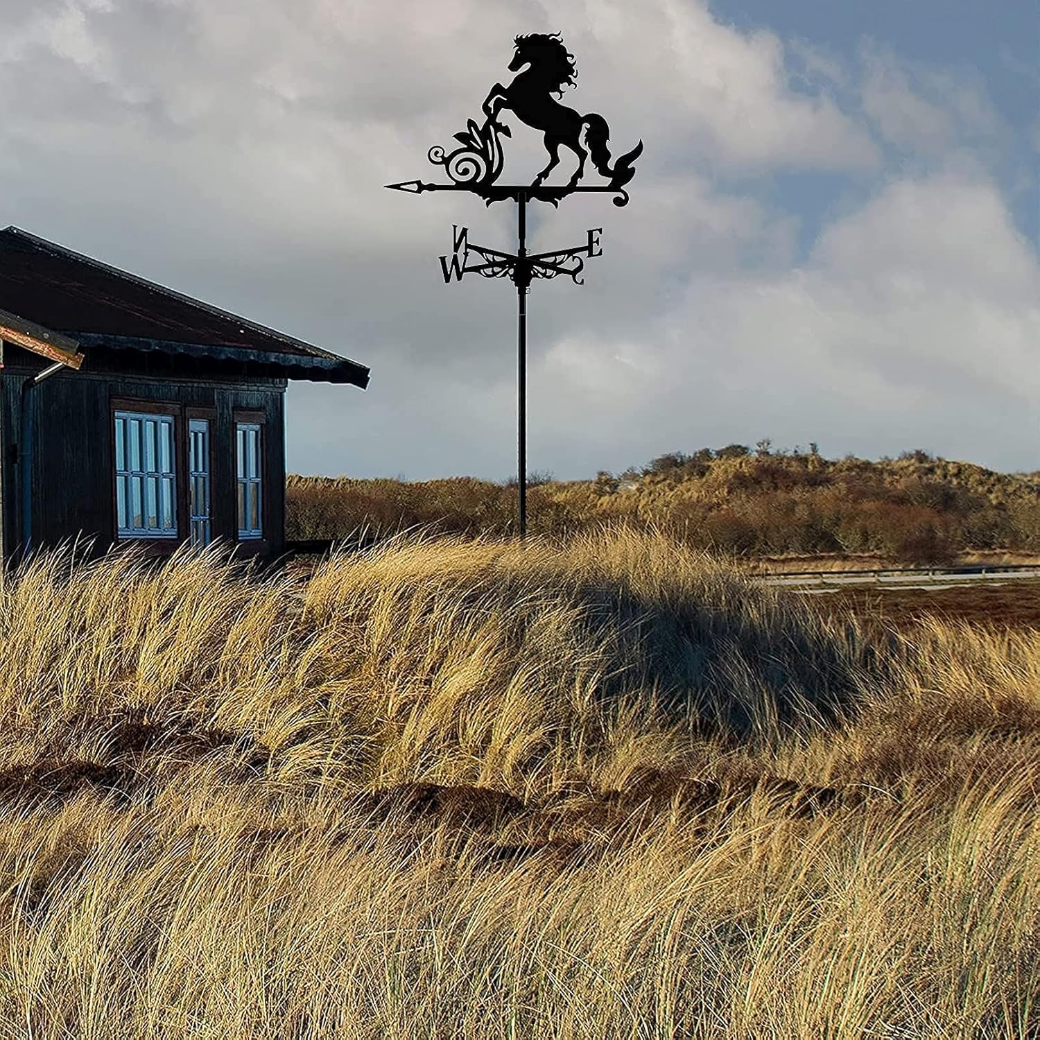 Weather Vane for Garden Metal Weathervane Outdoor Farm Roof Weather Vane for Roofs Mustang Weathervane Garden Yard Patio Decor