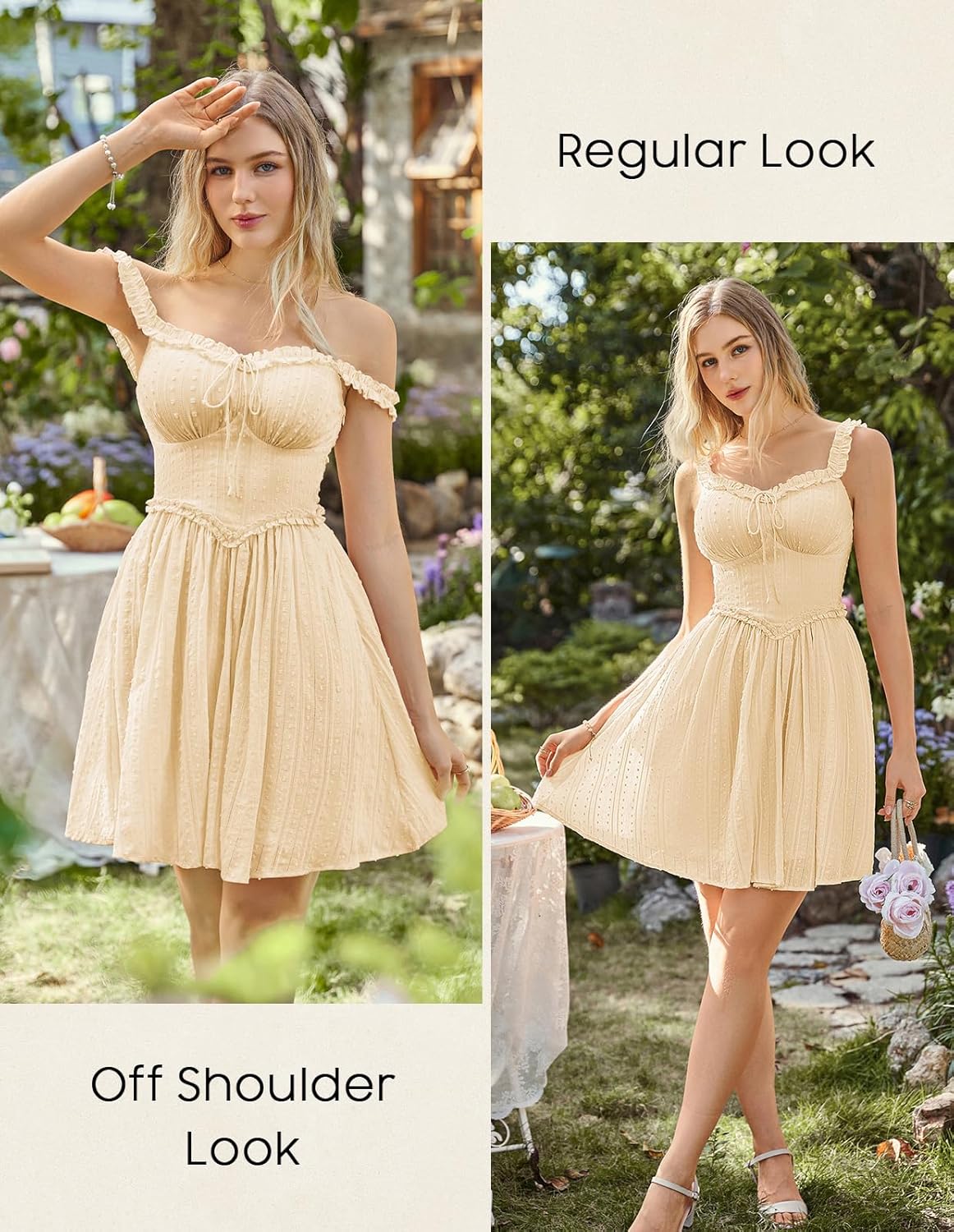 Scarlet Darkness Women Summer Corset Dresses Cotton Mini Sundress Ruffle Strap Dress - Image 4