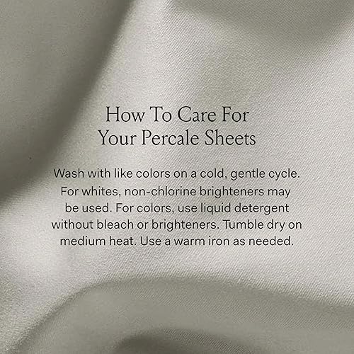 Miniatura 5 de BOLL & BRANCH Juego de sábanas de percal con dobladillo  100% algodón orgánico  1 sábana encimera, 1 sábana bajera y 1 funda de almohada de Luxury