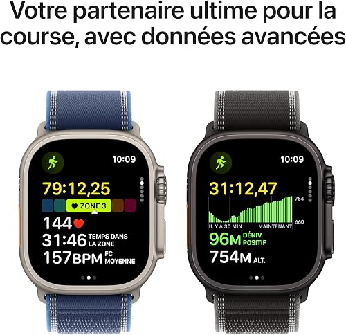 Apple Watch Ultra 3 [GPS + Cellular 49mm] Running and Multisport Smartwatch with Black Titanium Case and Black Charcoal Trail Buckle - Satellite Communications, Health and Activity Tracking - 4