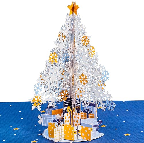 Paper Love Tarjeta desplegable de árbol de Navidad mágica 3D con árbol de Navidad desmontable de recuerdo, regalo para Navidad, invierno,