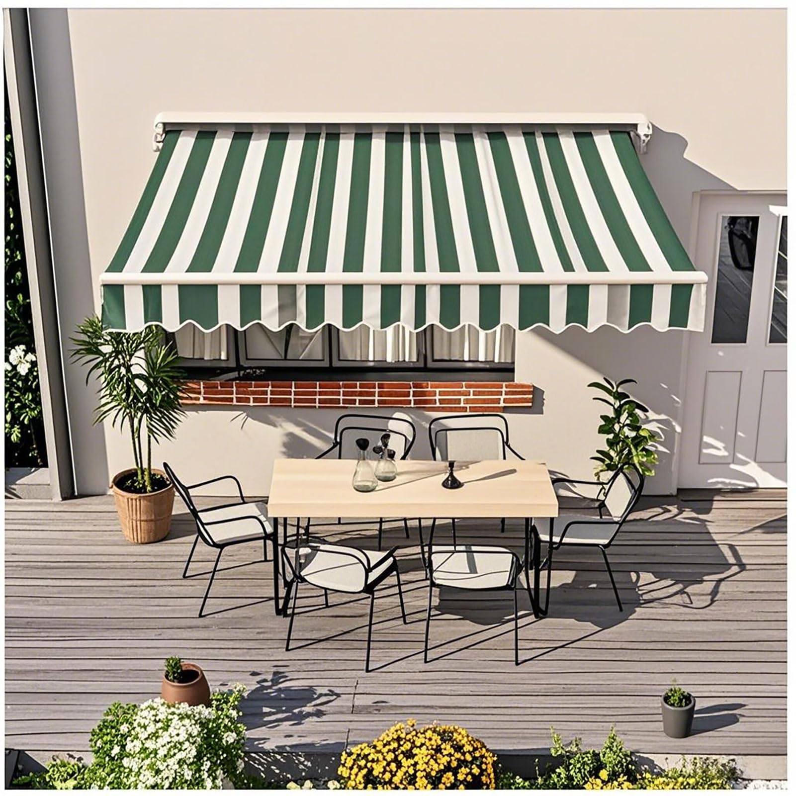 Auvent rétractable de rechange en polyester robuste et élégant 400x250