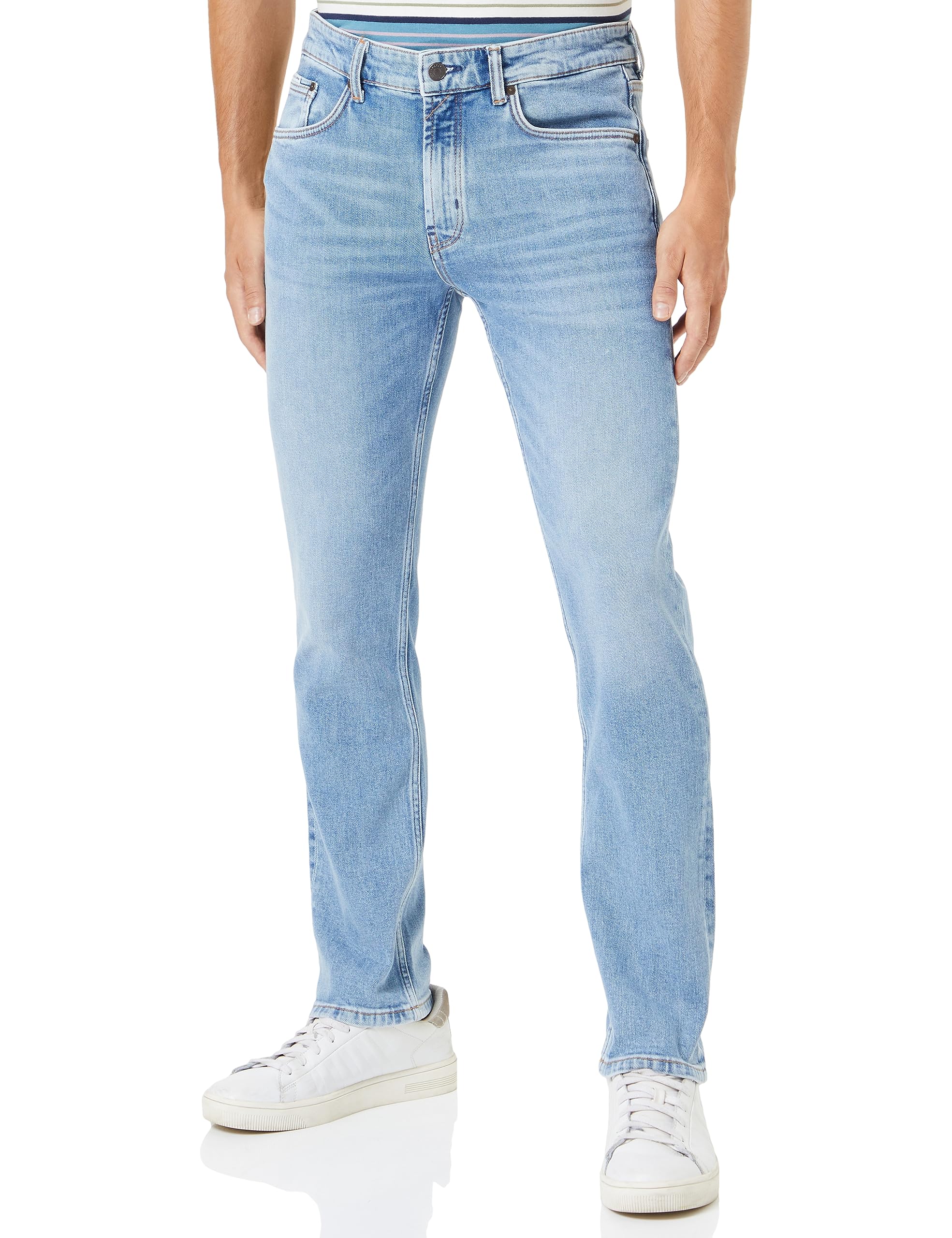Marc O'Polo Denim Herren Jeanshose mit Stretch-Anteil Slim Fit, Blau (Multi/Vintage Light Cobalt Blu), W33/L30