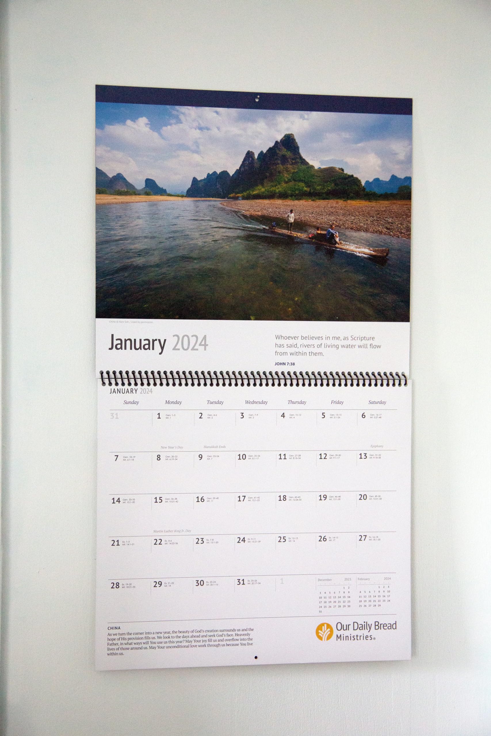 Our Daily Bread 2024 Inspirierender Wandkalender