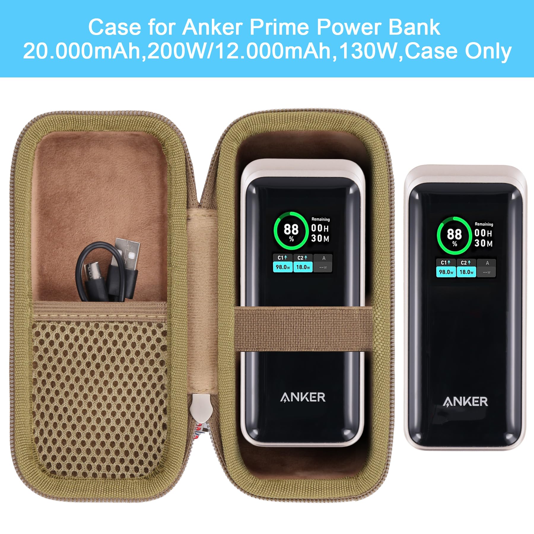 Amazon | 【ケースのみ】Anker Prime Power Bank (20000mAh, 200W