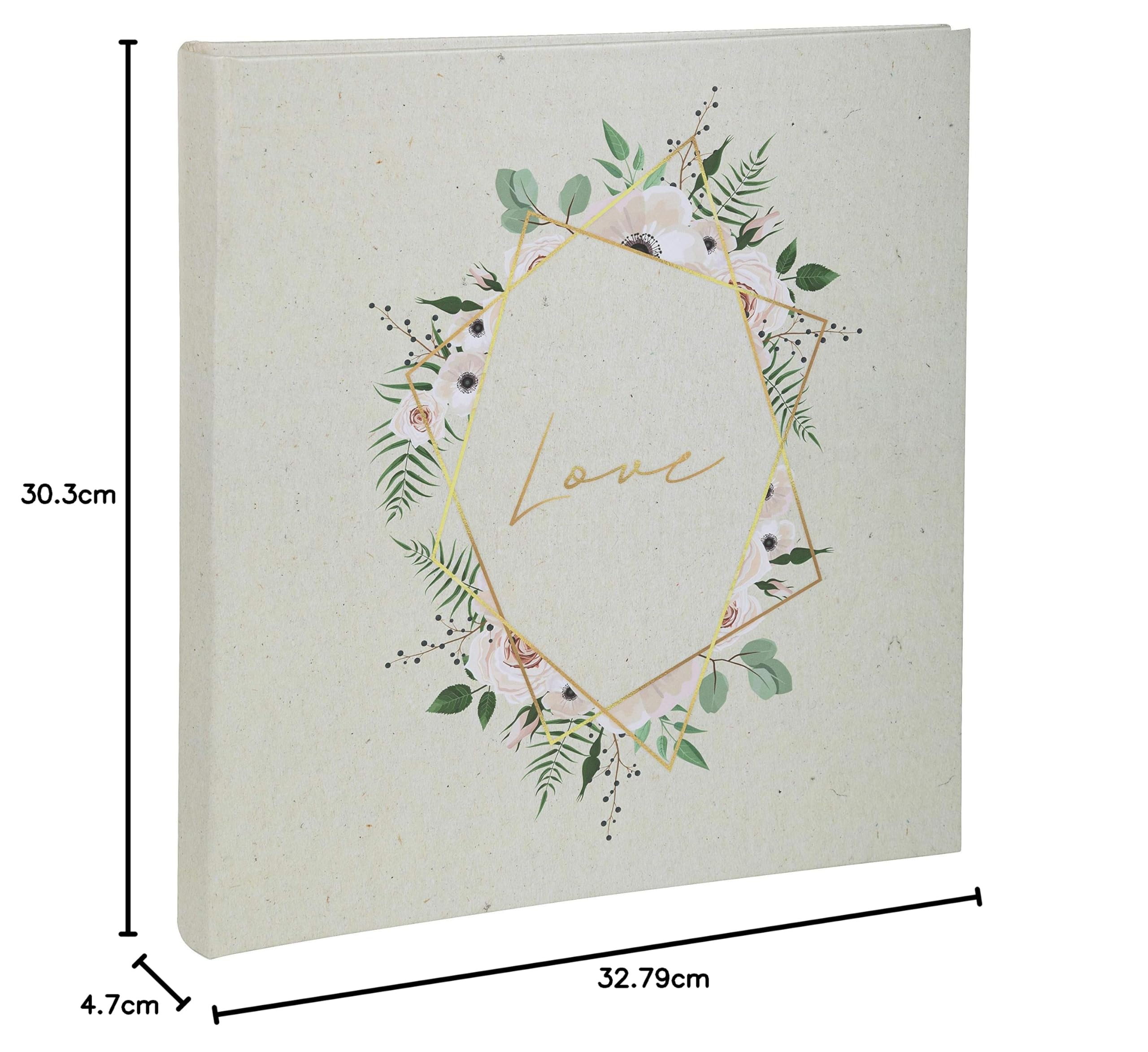 Exacompta 16118E Champêtre, 1 Album Libro Fotografico 29x32cm Per 300 Foto, 60 Pagine Bianche Con Divisori In Pergamena, Copertina Rigida In Carta Stampata Di Alta Qualità