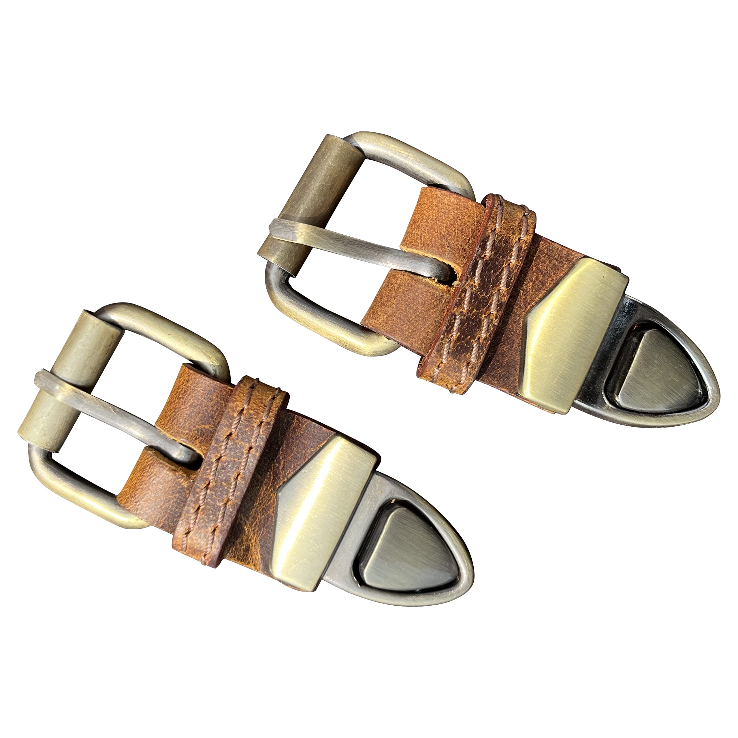 RUSTIC TOWN Leather Bag Replacement Push Clip Clasp Lock - Quick Release Metal Fasteners Buckles for Satchel & Messenger