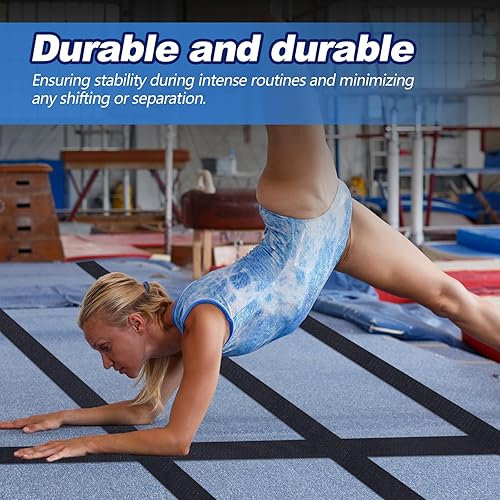 Miniatura 7 de Shappy 6 rollos de gancho para esterilla de gimnasia de 252 pies, gancho de nailon para alfombras, ganchos de 4 pulgadas de ancho, conector de