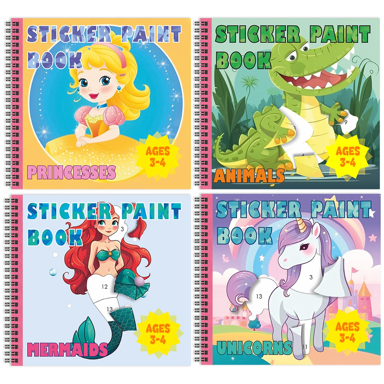 Set 6 Libri Adesivi Riutilizzabili Per Bambini 3+ – 220+ Adesivi Gonfi, Animali, Veicoli, Oceano, Sport - 5
