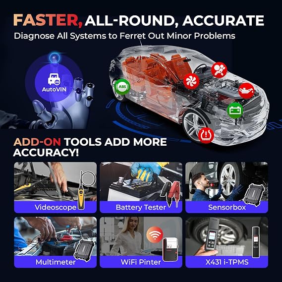 Launch X431 PROS Elite [2026 New Model] Fully Functional Bidirectional Scan Tool, CANFD&DOIP, ECU Coding, V.A.G Guided Function, FCA SGW Cars, 45+ Resets, FCA AutoAuth, Full System Scanner