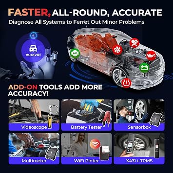 Launch X431 PROS Elite [2026 New Model] Fully Functional Bidirectional Scan Tool, CANFD&DOIP, ECU Coding, V.A.G Guided Function, FCA SGW Cars, 45+ Resets, FCA AutoAuth, Full System Scanner