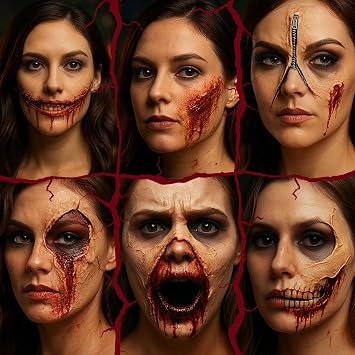 Halloween Liquid Latex SFX Makeup(2 fl oz) Fake Skin & Wounds for Zombie, Clown, Vampire Costume, Cosplay, Special Effects Scars, Cuts Make Up for Face and Body, Fast-Dry, Non-Toxic, (Clear)