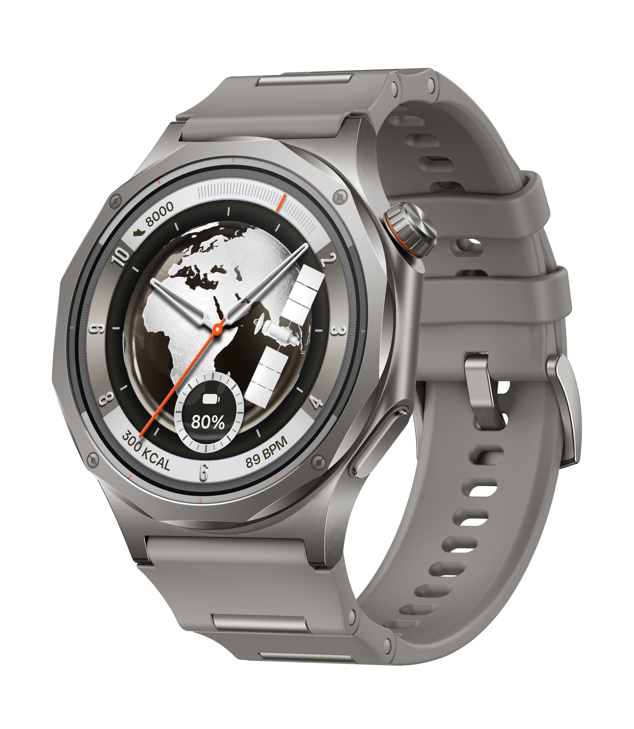 OPPO Watch X3 Smartwatch con Wear OS, Pantalla AMOLED 1.5”, Batería hasta 16 días, ECG y Salud en 60s, GPS Dual, Resistente IP69/5ATM, Titanio y Cristal Zafiro, Misty Titanium