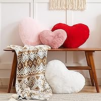 Vista 6 de YRXRUS Almohadas de corazón, almohada en forma de corazón, almohada blanca con forma de corazón para regalos, almohadas con forma para ella, niños