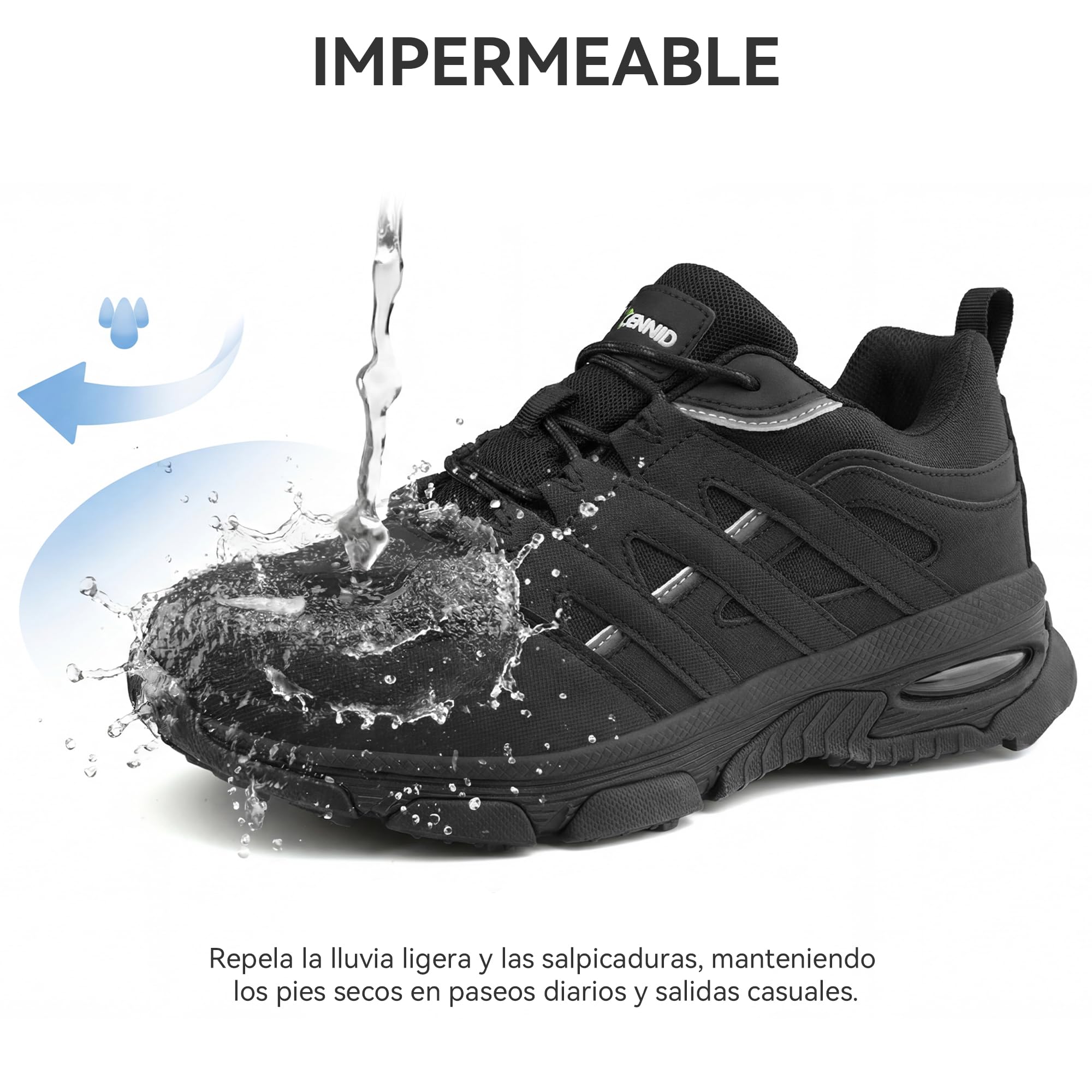 Zapatos de Senderismo Mujers Impermeables Ancho Bajo Zapatillas Trekking Botas Montaña Camping Ligeros Air Cushion