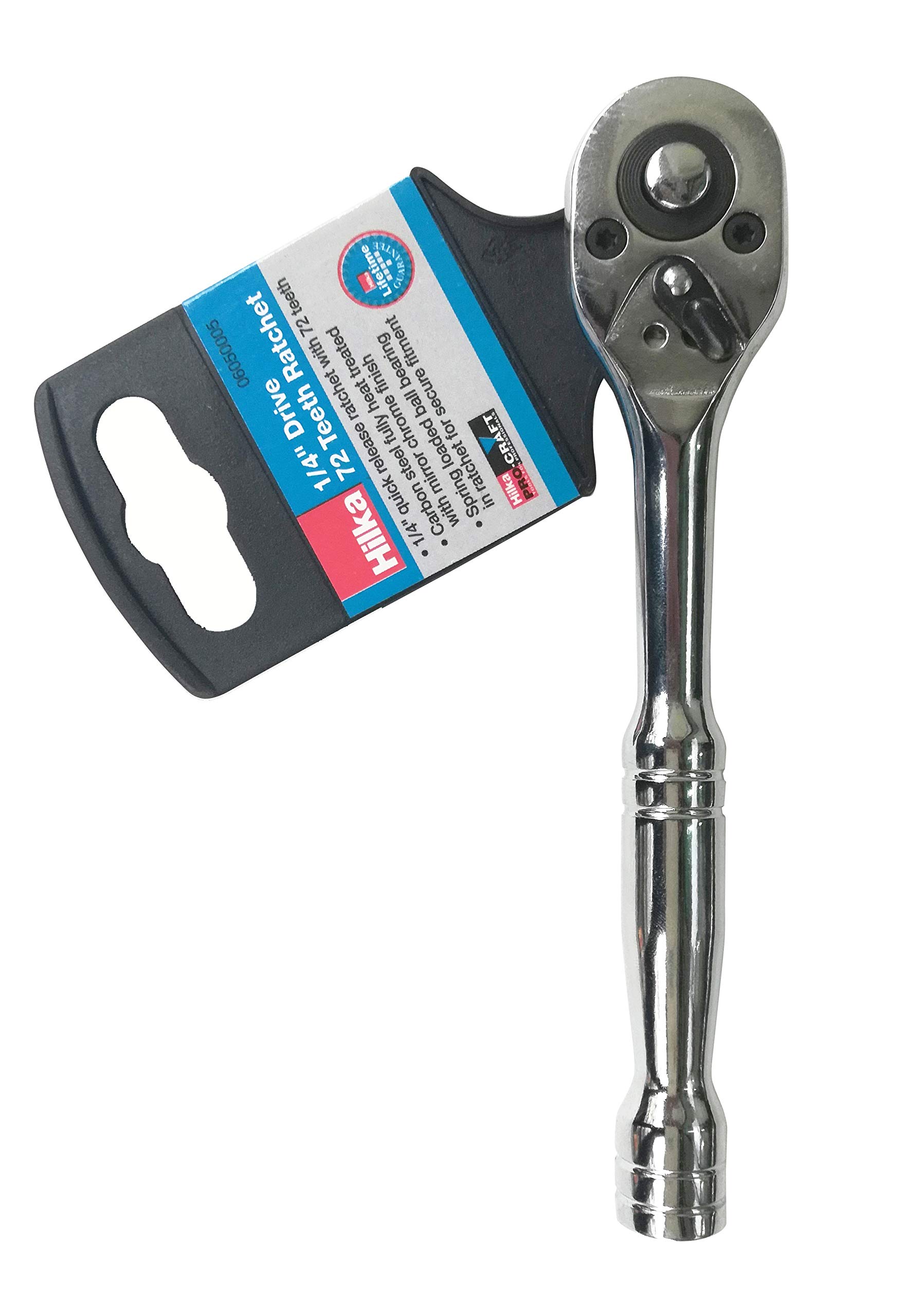 Hilka Chrome 06050005 1/4" Drive 72 Teeth Ratchet