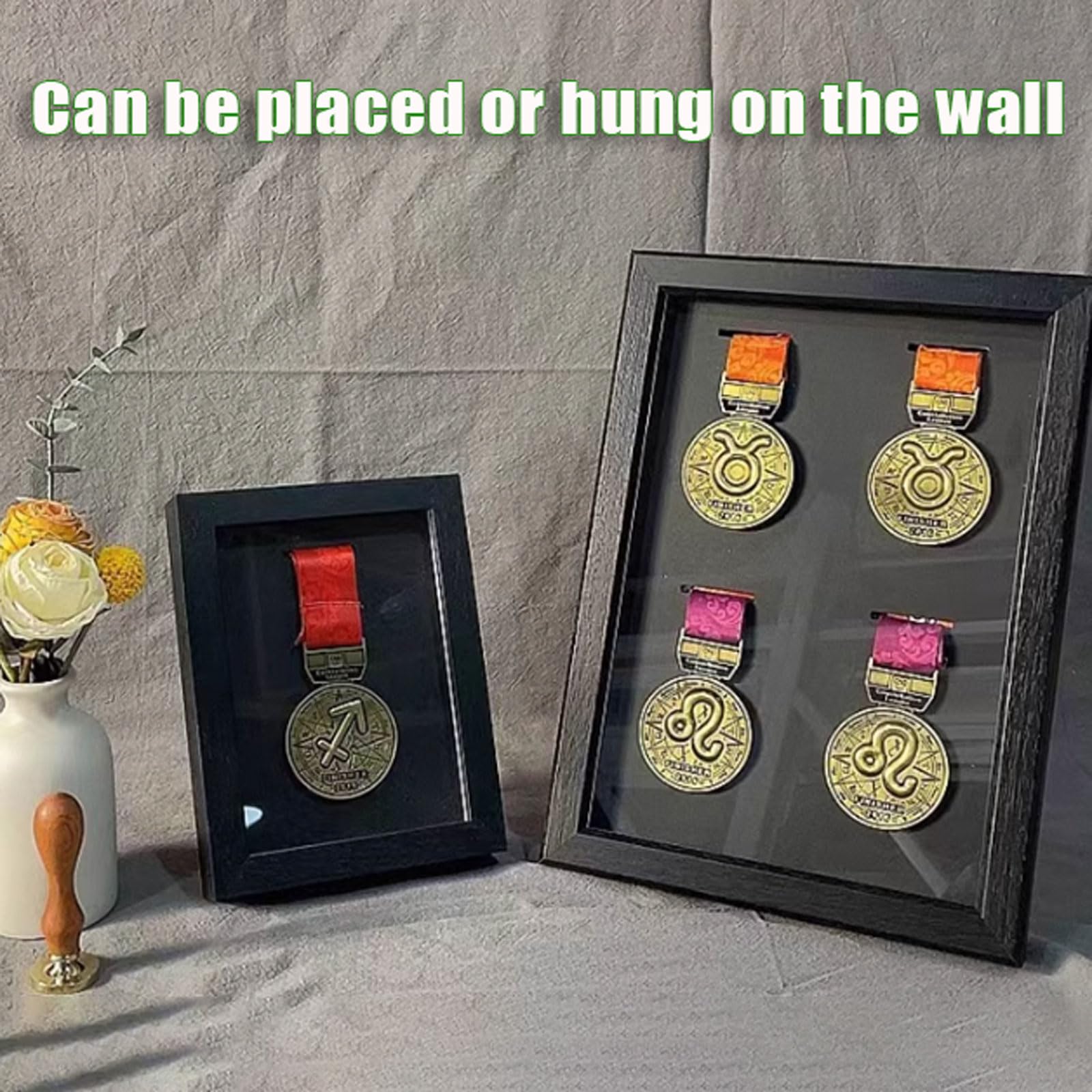 Medaillen Fotorahmen Vitrine,Medaillenhalter Box Frame Shadow Box,Sportmedaillen Bilderrahmen,Rahmen FüR Die Anzeige Von Medaillen,FüR Medaillen,Sport-Medaillen,MilitäR-Medaillen