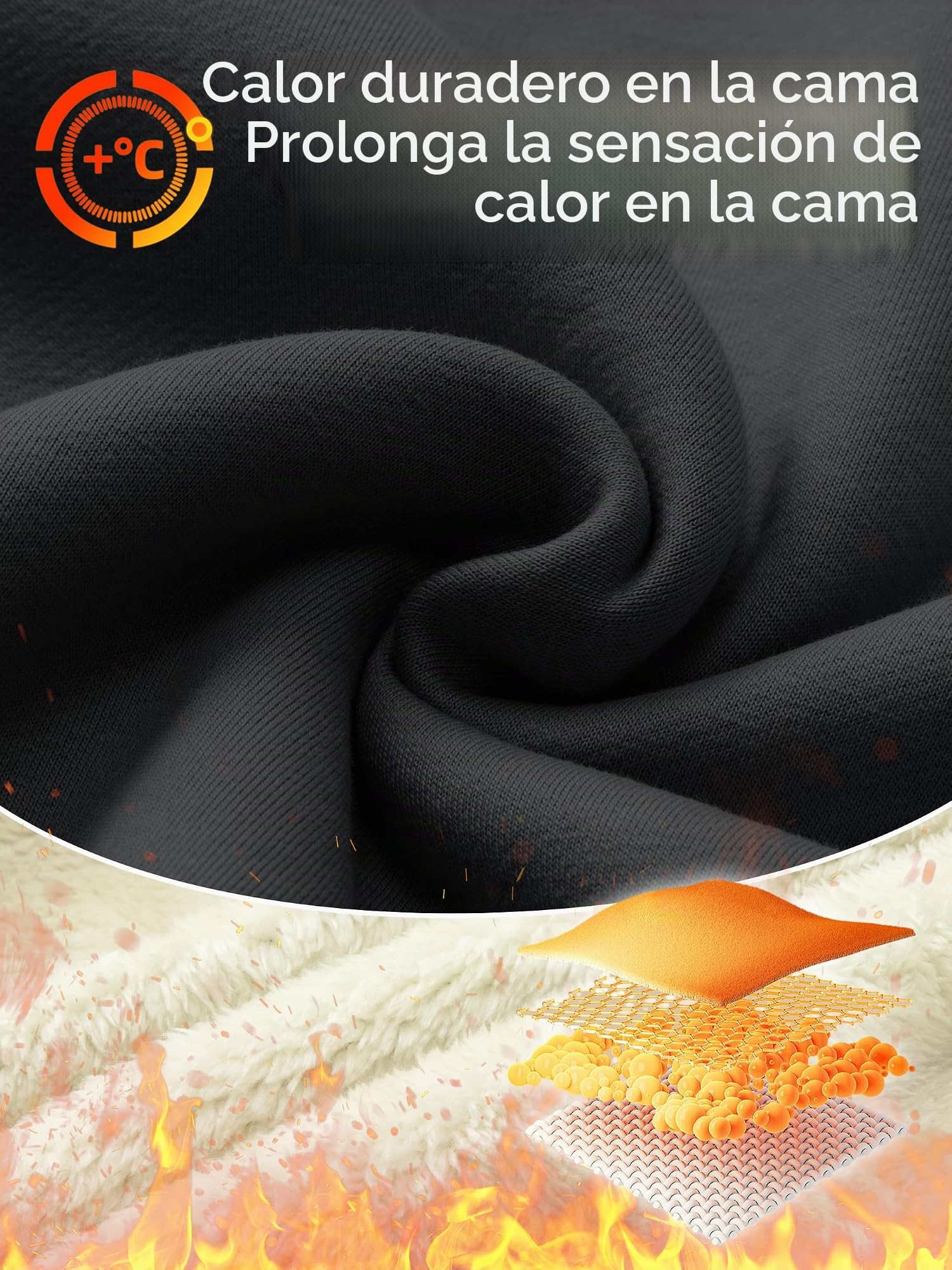 MOVE BEYOND Abrigos para Mujer en Invierno Chaqueta Sudadera con Capucha de Forro Cálido Térmico y Cierre de Cremallera Termica Fleece Chamarras