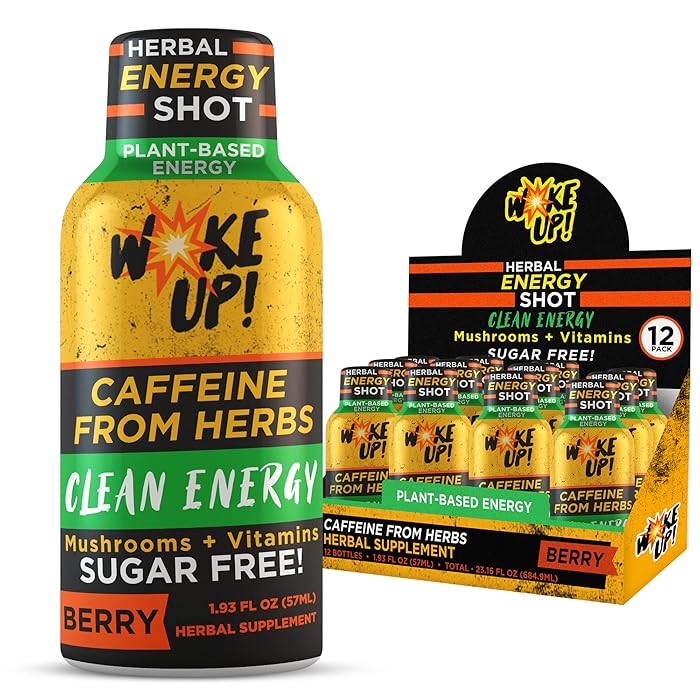 Buy Woke Up! PlantBased Energy Shot, 1.93oz (12 Pack) SugarFree