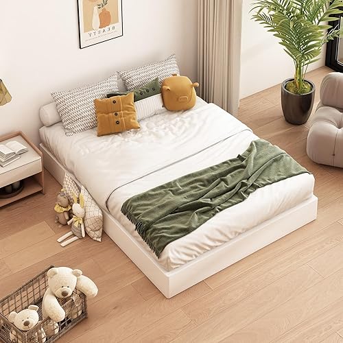 Miniatura 7 de Base de cama con somier para cama Queen de 8 pulgadas, base de cama de metal de alto perfil Queen con funda de tela, base de colchón resistente,