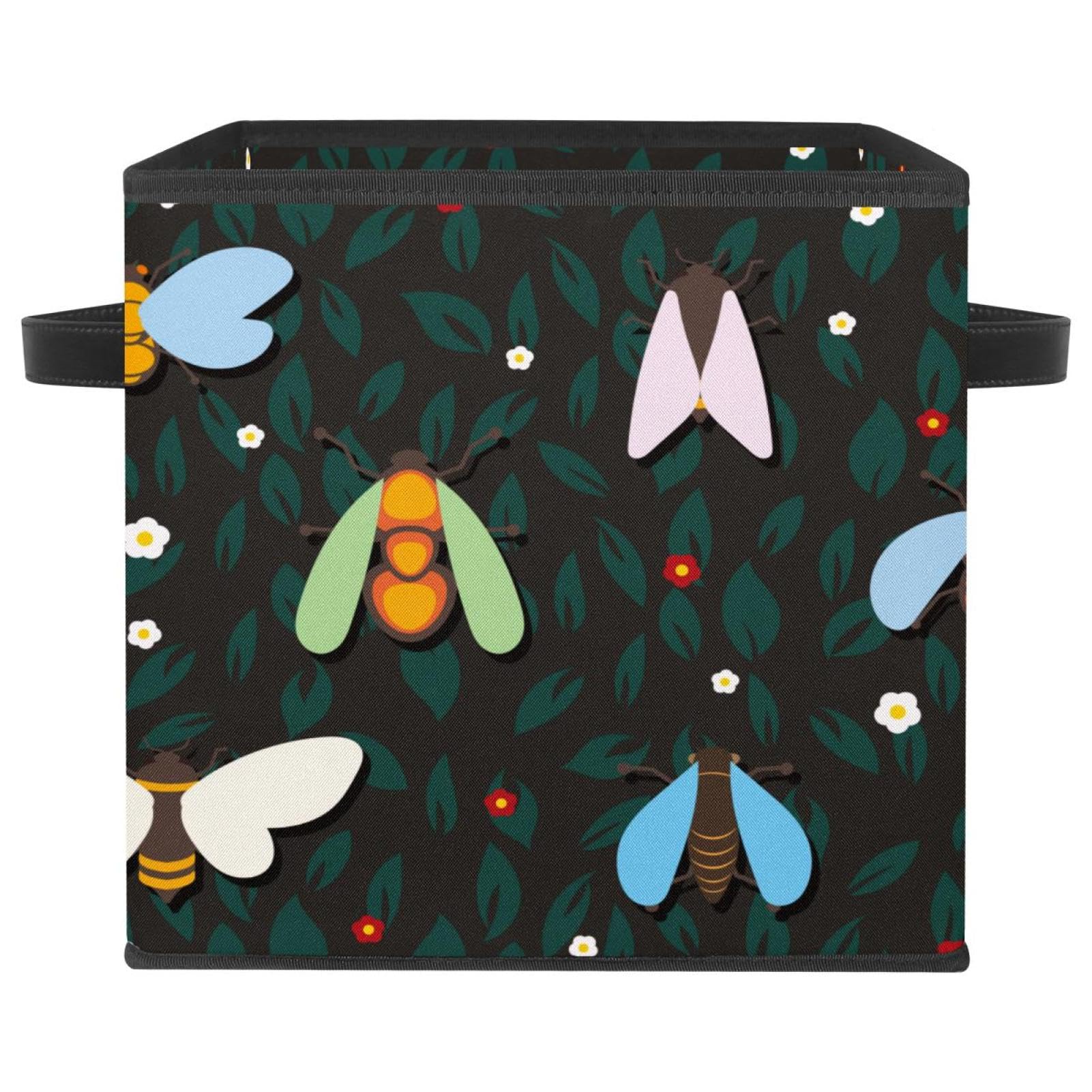 Organiseur en tissu pliable motif cigale pour ranger les jouets de la chambre