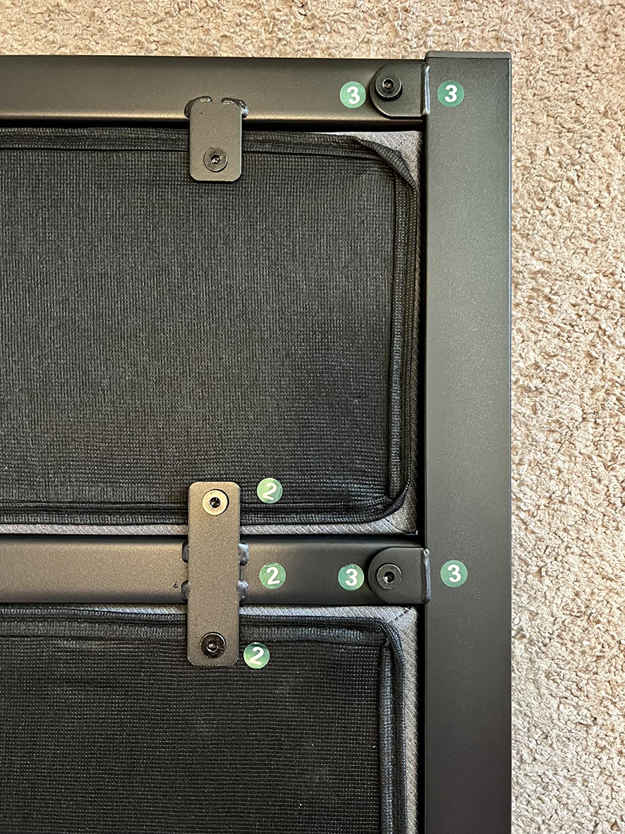 14/mo Finance Zinus Barbara Button Tufted Grey Upholstered Metal