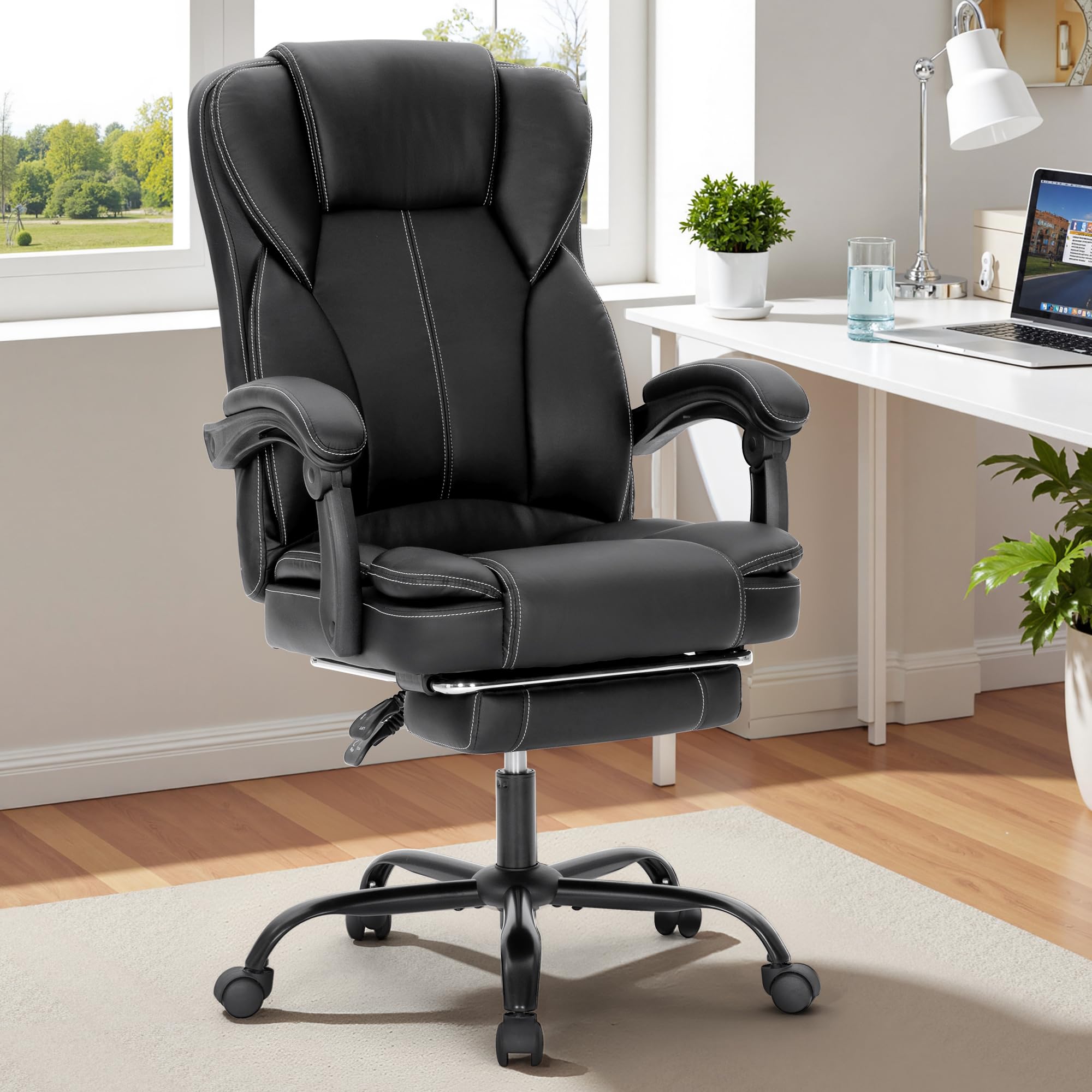 ALPHA HOME Executive Office Chair Home Office Desk Chair with Foot Rest
