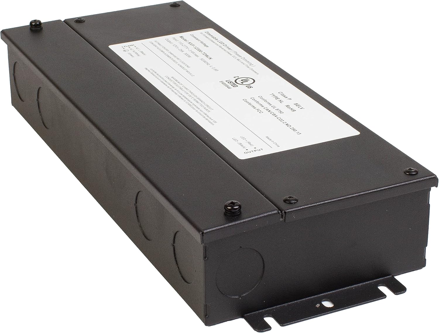 Nеw Prоduсt LEDupdates 12v UL Listed 300w Triac Dimmable Driver 100V - 277V AC Input Transformer Constant Voltage Power Supply Compatible with Lutron, Leviton AC wall Dimmer for LED Strip light (12v 300w)