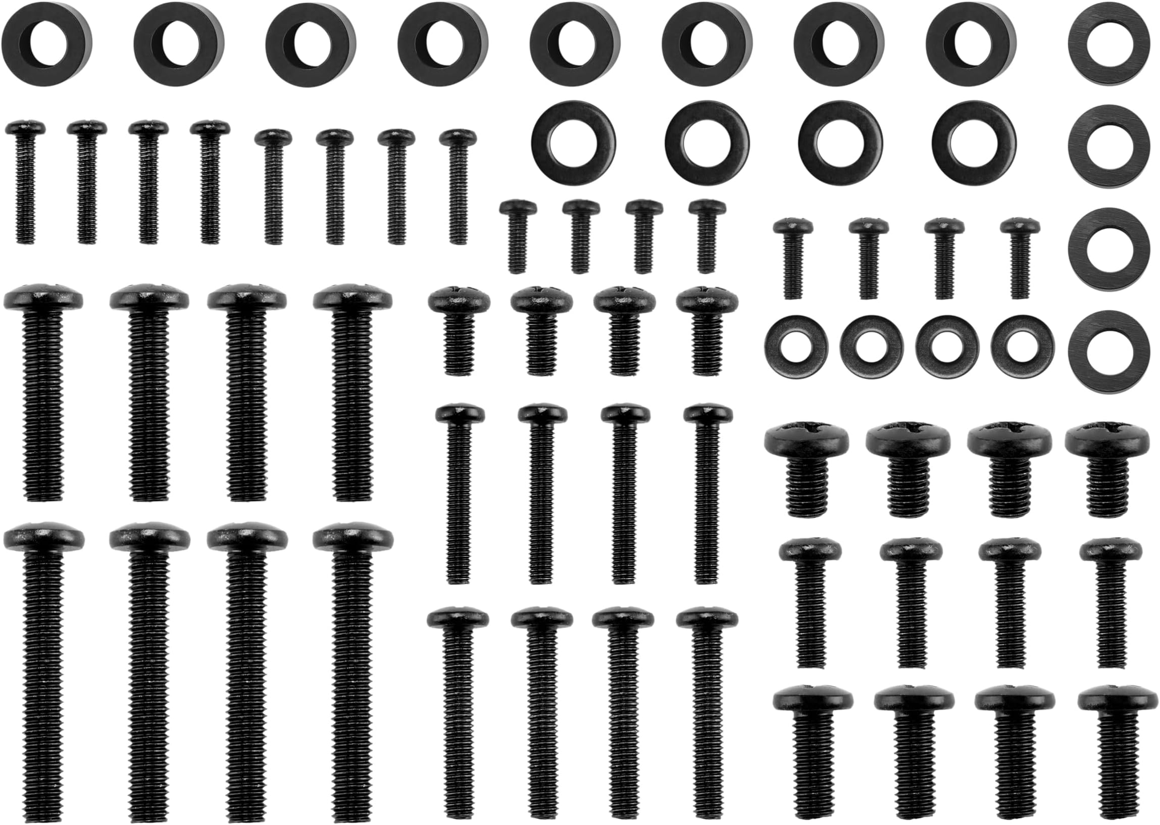 VonHaus - Universal TV Mount Screws Kit Hardware Compatible with Most TVs, Monitors up to 80'' Includes M4, M5, M6 & M7 Screws, Spacers and Washers, Works with Most Wall Brackets and Stands 68pc