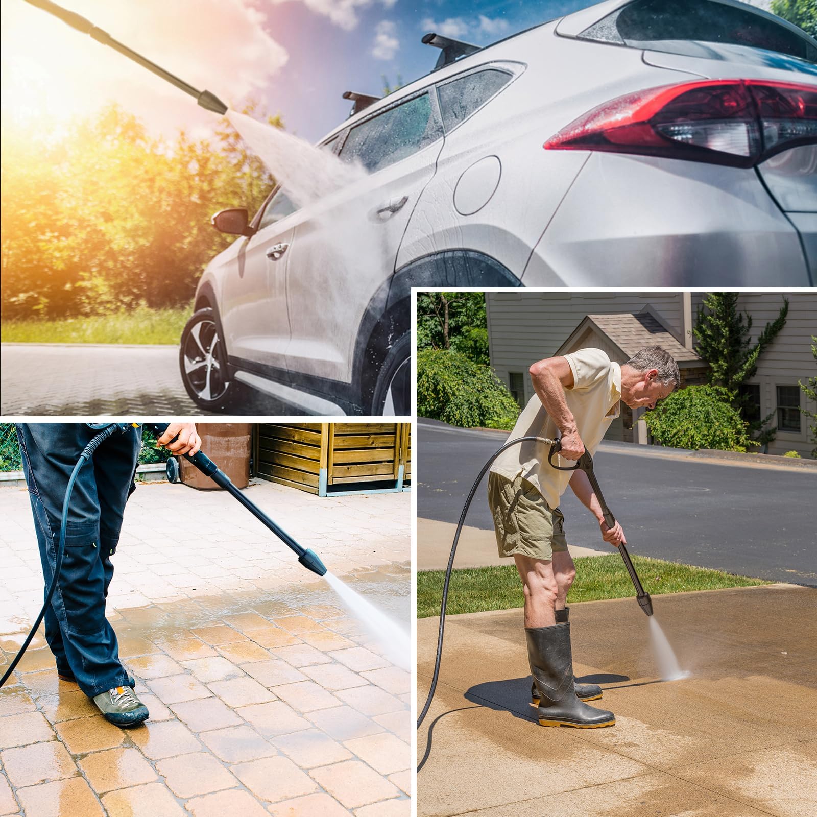 OHAYORI Lancia Dirt Blaster per Karcher, Lancia Spruzzo per Lavor/Parkside idropulitrice, 160 Bar Ugello di Prolunga Turbo per Karcher Serie K2 K3 K4 K5 K7 Accessori Idropulitrici