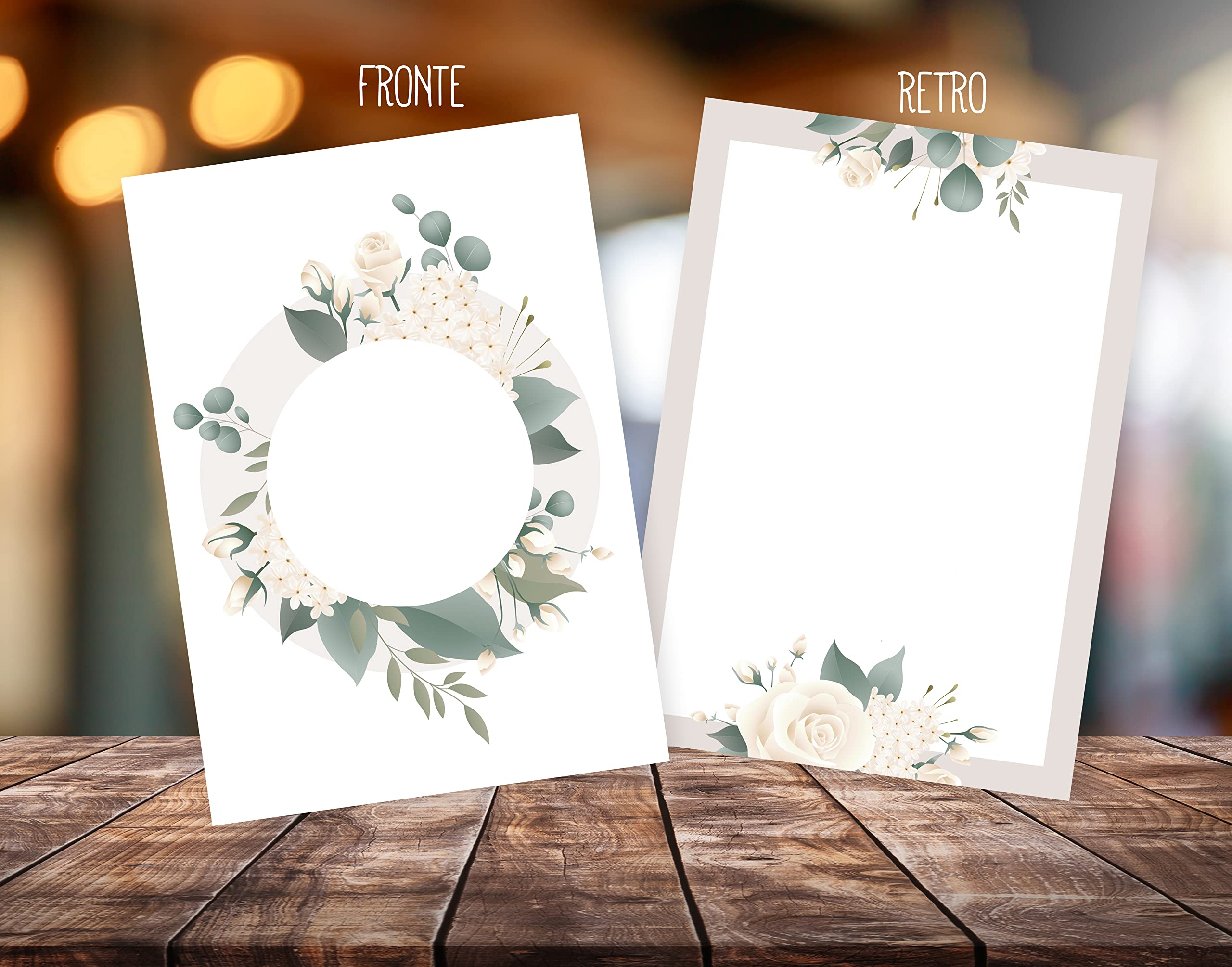 Kit 25 Partecipazioni Matrimonio Fai Da Te - Cartoncino 300gr Con Buste Kraft - Foto 5