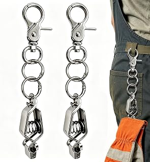 Metal Chain Glove Clip | Heavy Duty, Multi-Purpose, Work Hat Holder
