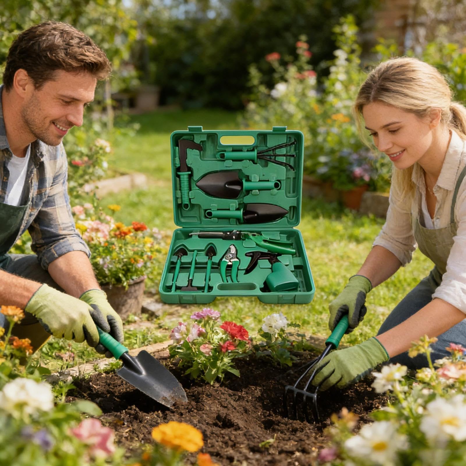 Juegos De Herramientas De Jardín Ayuda De Plantación Manual Antideslizante | Herramientas de Jardinería y Plantación Para Balcones Terrazas Patios Porches Jardines Y Senderos Al Aire