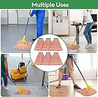 Vista 4 de Matthew Cleaning - Cabezal de trapeador de alta resistencia para limpieza general y de suelos, repuesto de cabezal de hilo de algodón azul