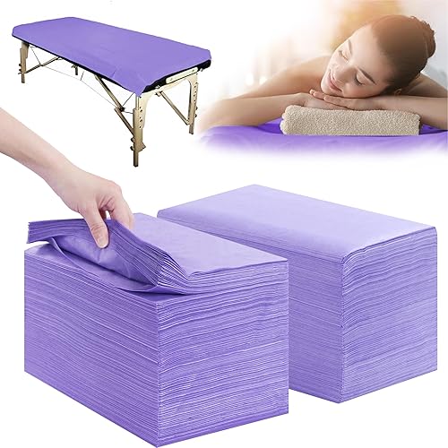 Vista 16 de Sábanas desechables 100 piezas 31" x 71" Sábanas para mesa de masaje de tela no tejida Funda para cama de SPA transpirable para masaje, belleza, 100