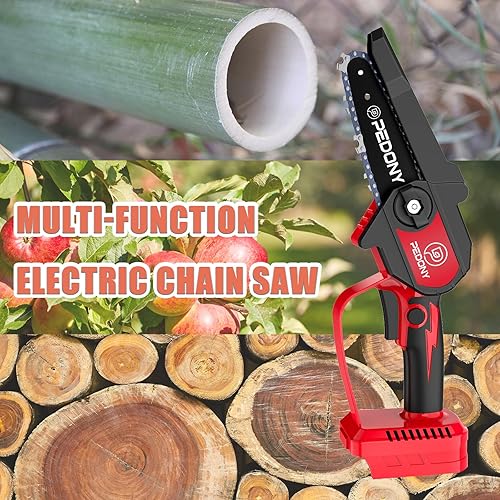 Miniatura 7 de PEDONY Mini motosierra de 4 pulgadas para batería Milwaukee de 18 V, motosierra eléctrica inalámbrica con bloqueo de seguridad, motosierra eléctrica