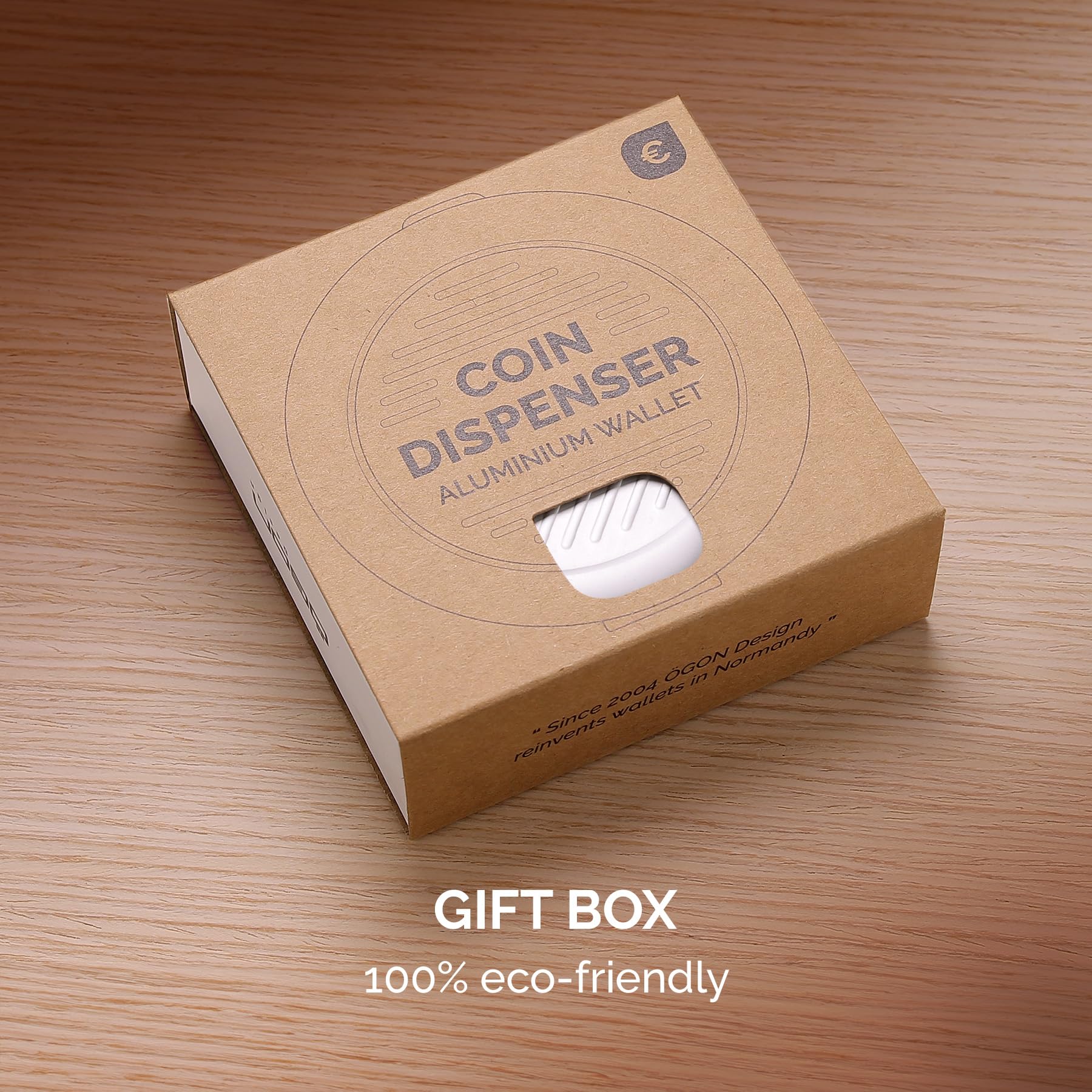 Portamonete in alluminio, capacità fino a 20 € in monete, 5 monete per scomparto, modello Coin Dispenser