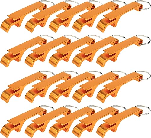 Miniatura 6 de Xiaoyztan Llavero con diseño de cuerno, 20 piezas, llavero portátil de aluminio, abridor de botellas de cerveza, bolsillo, barra pequeña,