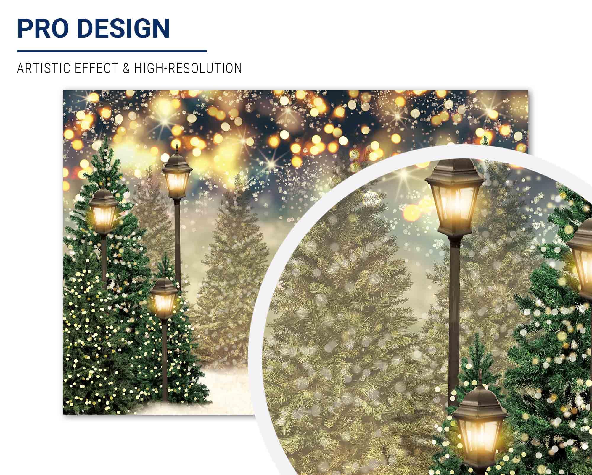 Fotohintergrund Weihnachtswaldszene – 213 X 152 Cm, Winter-Wunderland-Motiv Für Shootings & Partys
